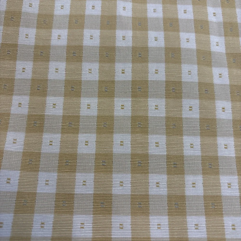 VTG Queen Size Cottagecore Butter Yellow Gingham Cord Ruffle Pillow Covers Shams